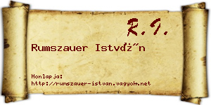 Rumszauer István névjegykártya