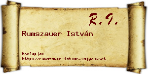 Rumszauer István névjegykártya